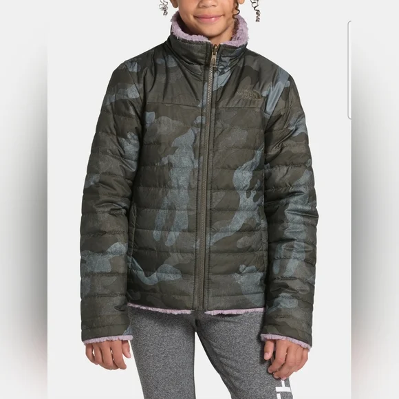 THE NORTH FACE Girls' Reversible Mossbud Swirl Jacket Sz 6